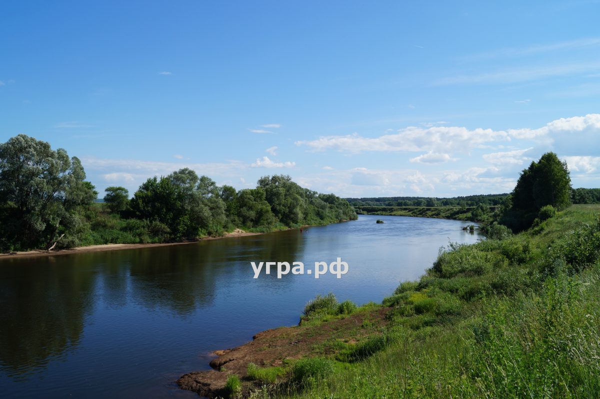 Деревня Староскаковское река Угра фото