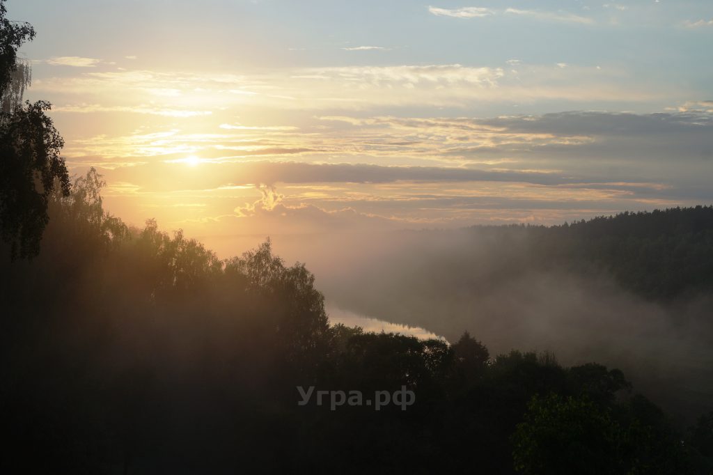 Матово Калужская область Фото заката река Угра берега